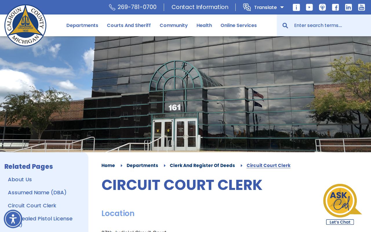 Calhoun County 72 hour release Circuit Court record fallback