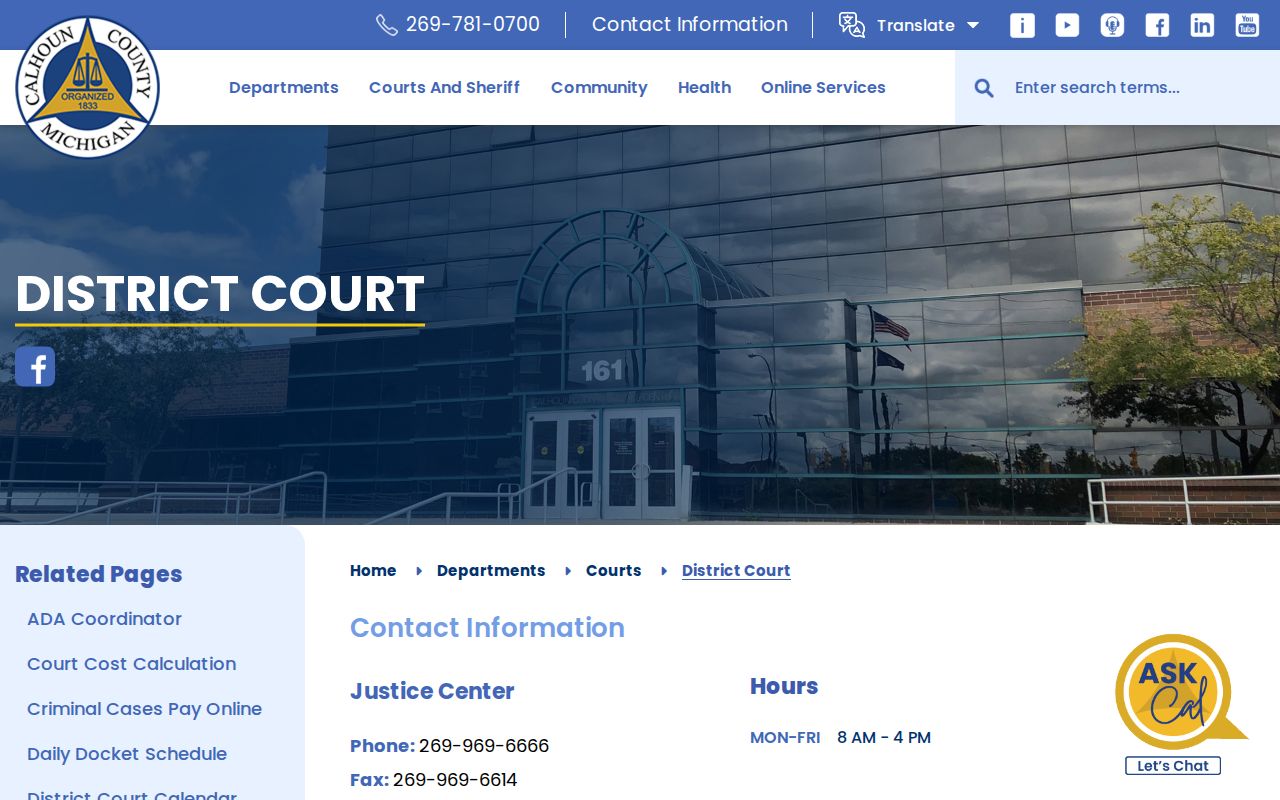 Calhoun County 72 hour release District Court record fallback